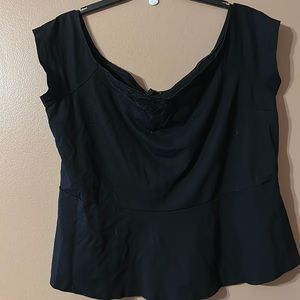 Lane Bryant scoop neck peplum blouse